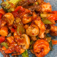 Triple Delight with Garlic Sauce